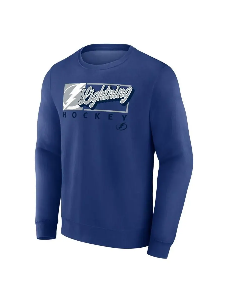 Fanatics Мужская синяя флисовая толстовка Tampa Bay Lightning Focus — изображение 3 из 3, синий