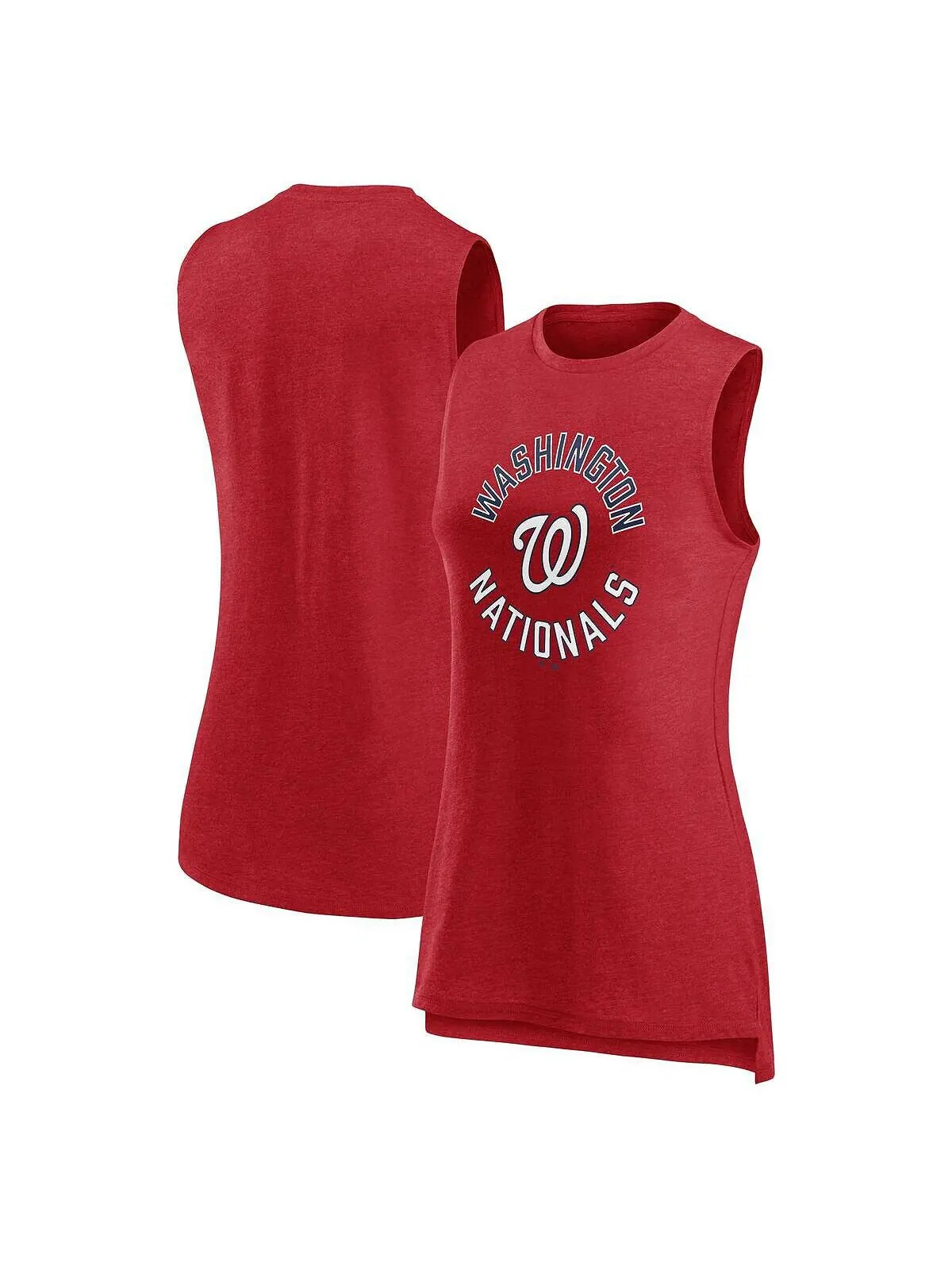 Женская майка с логотипом Heather Red Washington Nationals Что происходит вокруг майки Fanatics — изображение 1 из 3, красный