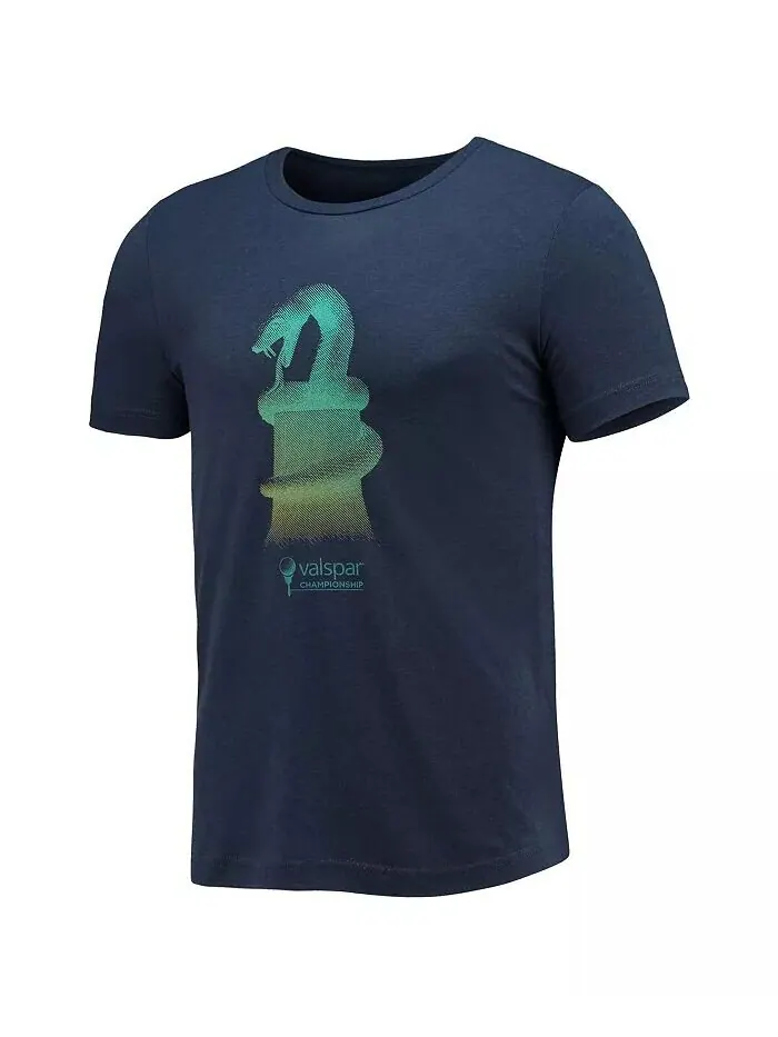Мужская темно-синяя футболка Valspar Championship Snake Tri-Blend Ahead — изображение 2 из 3