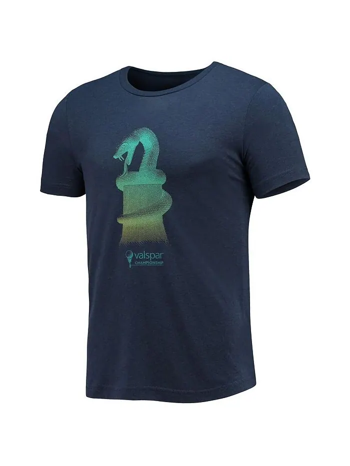 Мужская темно-синяя футболка Valspar Championship Snake Tri-Blend Ahead — изображение 2 из 3, темно-синий