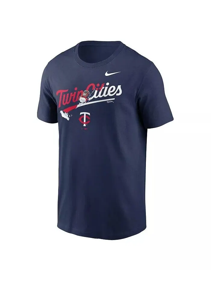 Футболка мужская темно-синяя Minnesota Twins Twin Cities Snow Hometown Nike — изображение 2 из 3