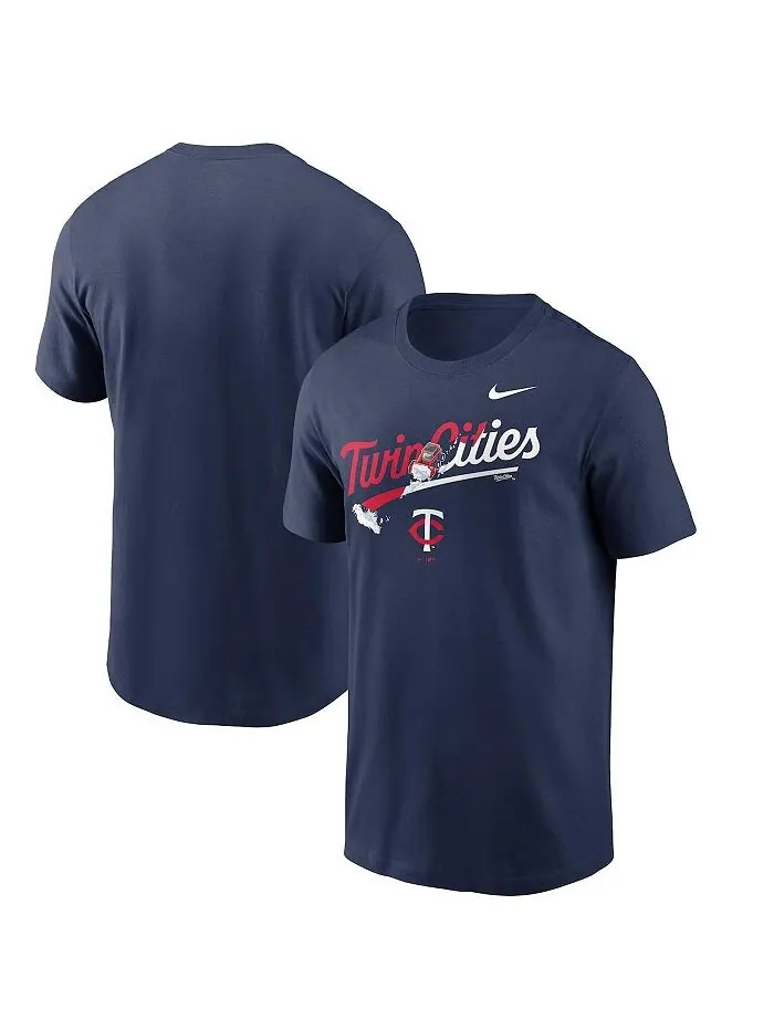Мужская темно-синяя футболка Minnesota Twins Twin Cities Snow Hometown Nike — изображение 1 из 3, темно-синий