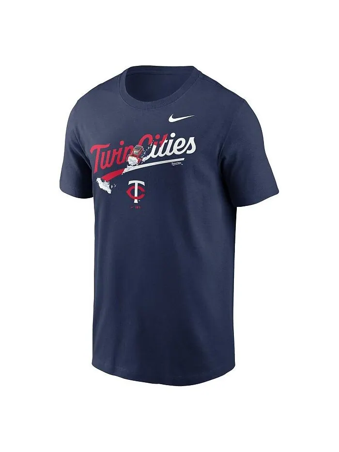 Мужская темно-синяя футболка Minnesota Twins Twin Cities Snow Hometown Nike — изображение 2 из 3, темно-синий