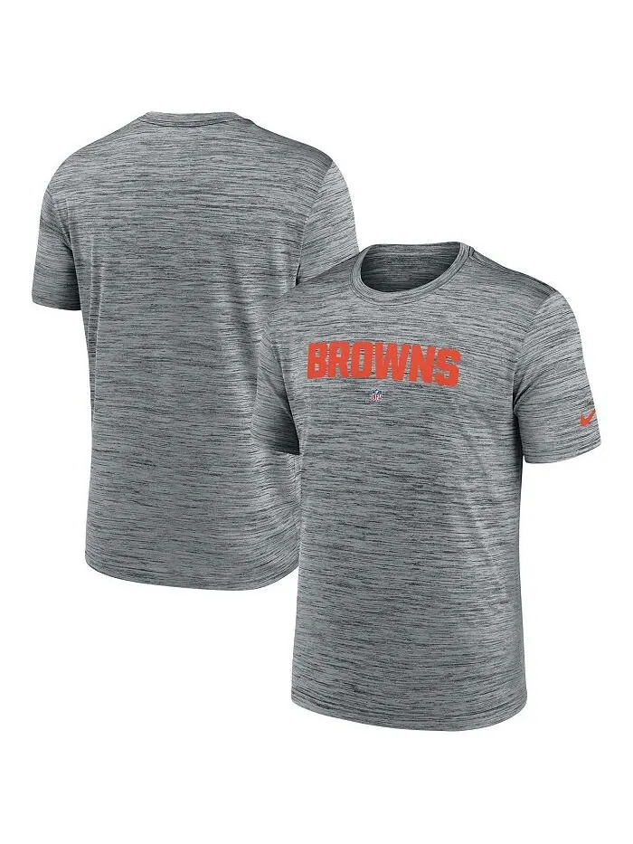 Мужская серая футболка Cleveland Browns Velocity Performance Nike — изображение 1 из 3, серый