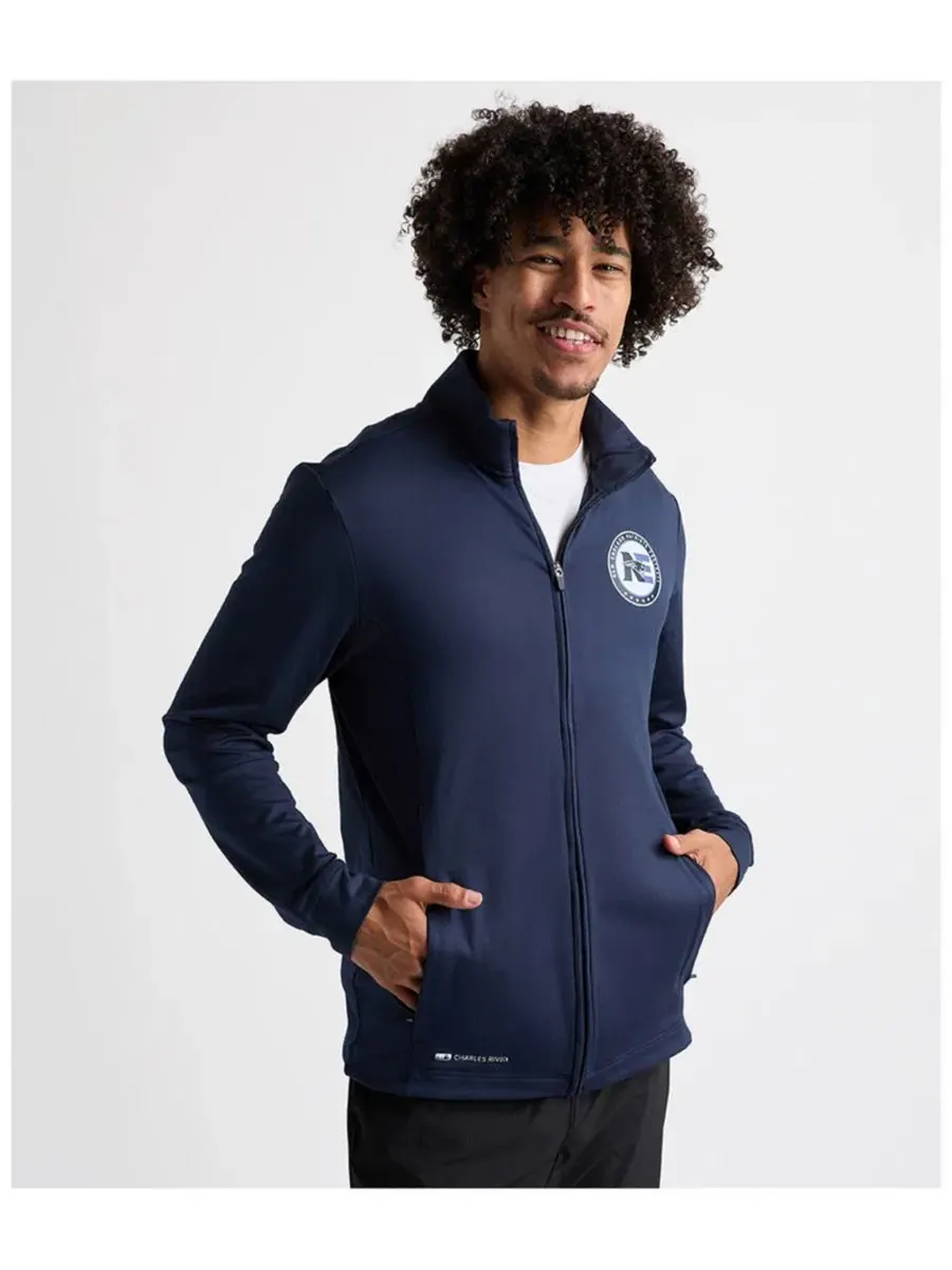 Мужская куртка-бомбер с полной застежкой-молнией Charles River Apparel Navy — изображение 4 из 5, темно-синий