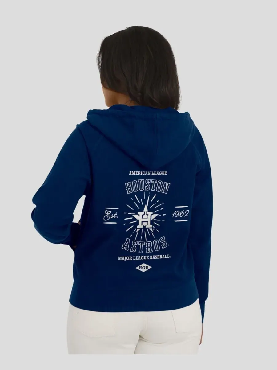 Худи женское с принтом, модель Vintage Full-Zip Raglan WEAR by Erin Andrews — изображение 5 из 5, темно-синий