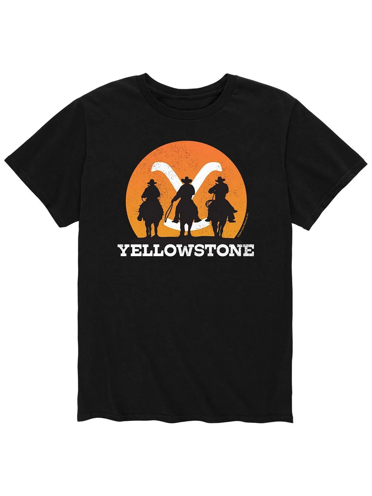Мужская футболка yellowstone cowboy sunset AIRWAVES — изображение 1 из 1, черный