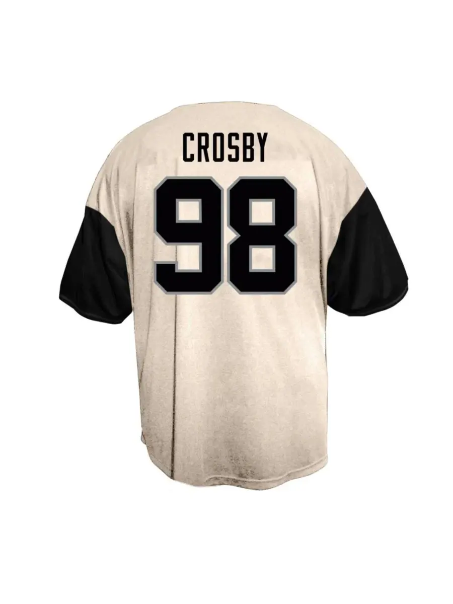 Футболка с принтом Maxx Crosby Cream Las Vegas Raiders Big Tall Baseball Button-Up Shirt Fanatics — изображение 3 из 3