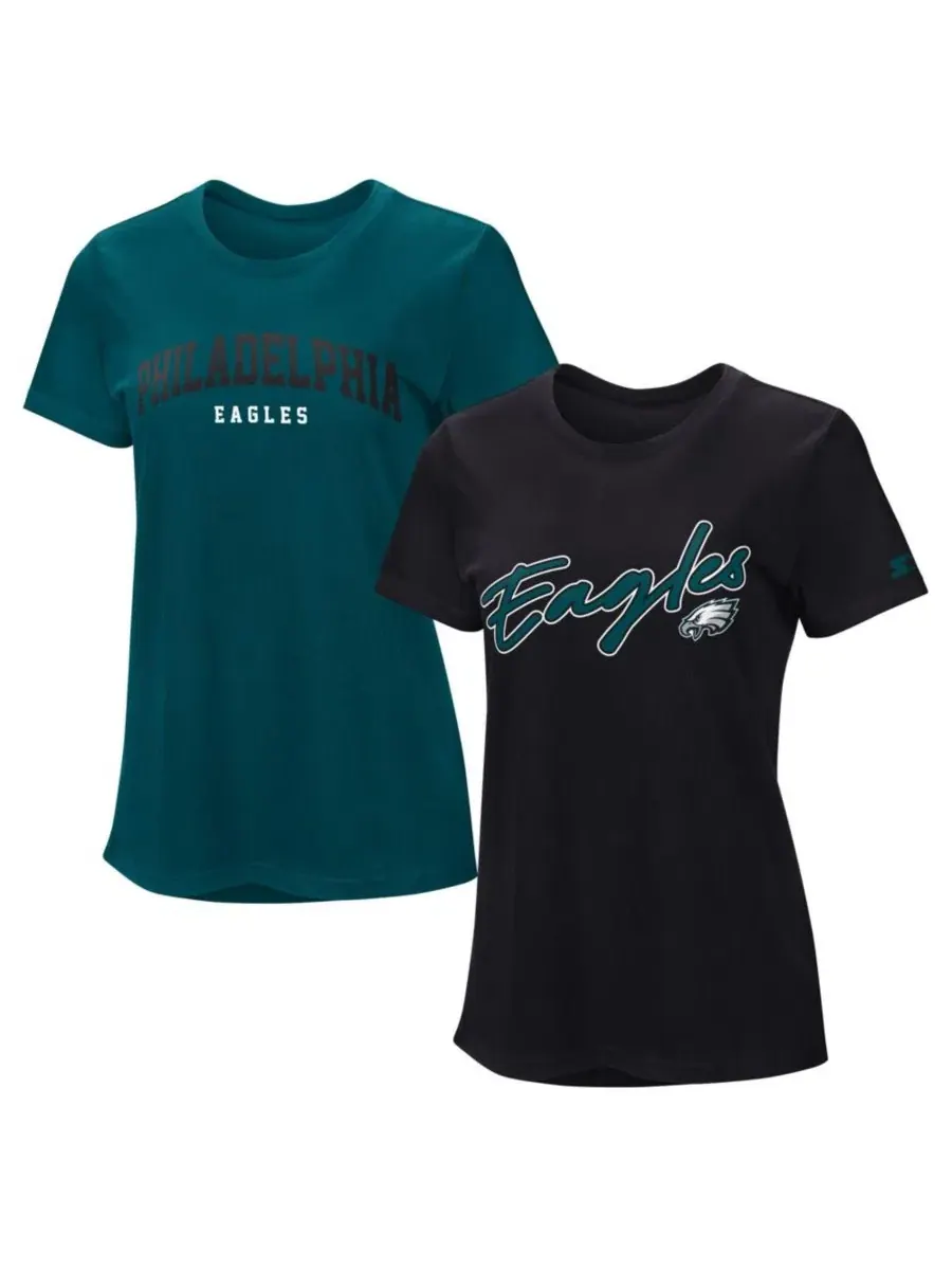 Комплект футболок с коротким рукавом Philadelphia Eagles Combo Pack Starter — изображение 1 из 4, зеленый черный