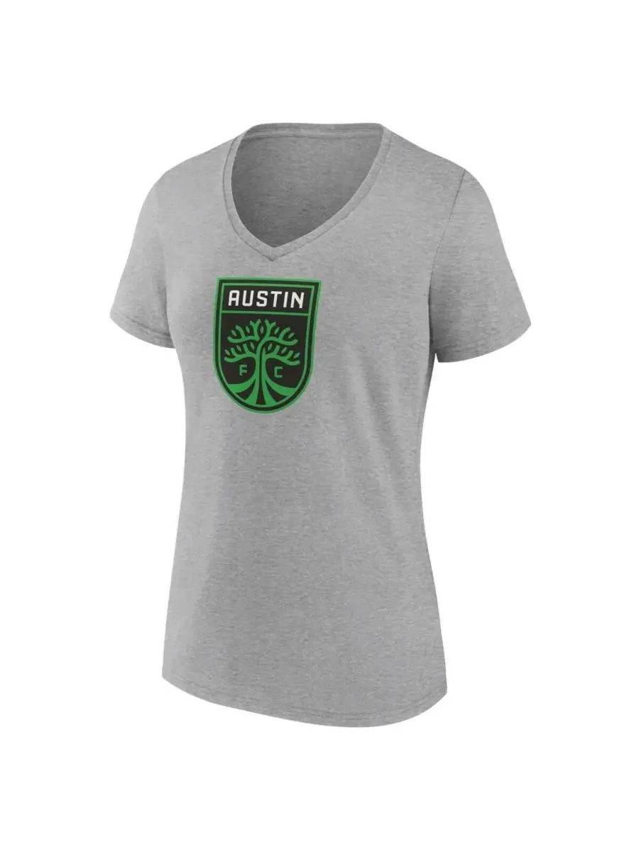 Футболка с V-образным вырезом Austin FC Logo Fanatics — изображение 2 из 3, сталь