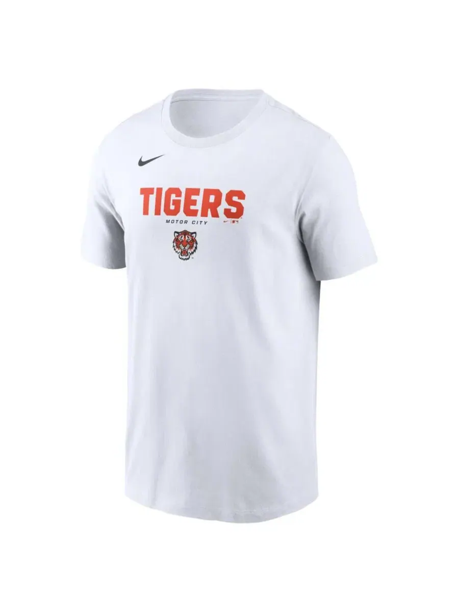Футболка с коротким рукавом, с принтом Detroit Tigers Nike — изображение 2 из 4, белый