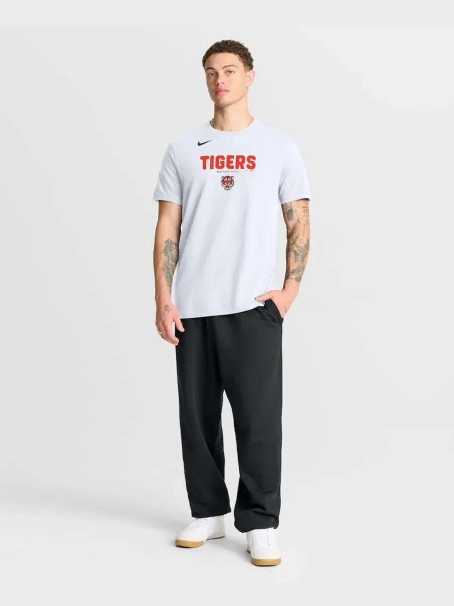 Футболка с коротким рукавом, с принтом Detroit Tigers Nike — изображение 4 из 4, белый