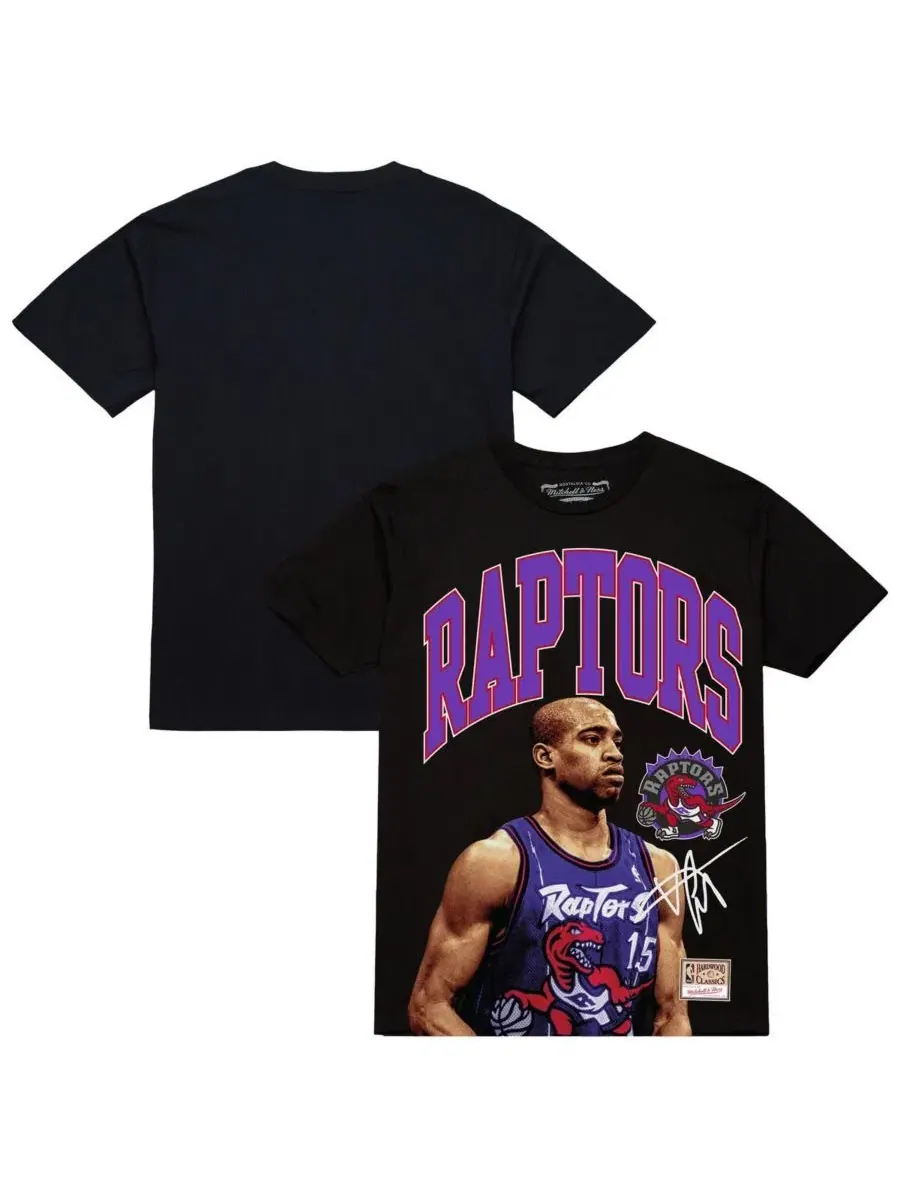 Футболка с длинным рукавом с принтом Vince Carter Hardwood Classics Player Arch Mitchell & Ness — изображение 1 из 3, черный