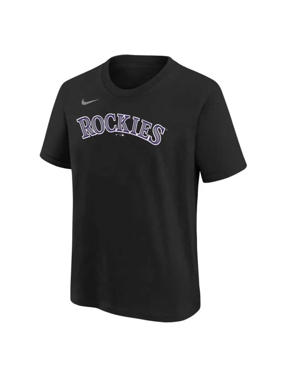 Футболка с коротким рукавом Colorado Rockies Wordmark Nike — изображение 3 из 3, черный