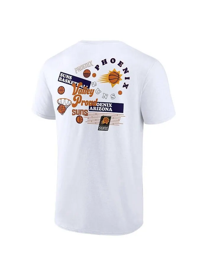 Мужская белая футболка с логотипом Phoenix Suns Street Collective Fanatics — изображение 3 из 3, белый
