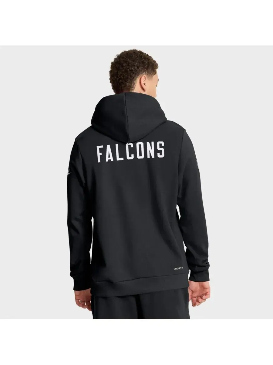 Мужская черная толстовка с капюшоном Atlanta Falcons Sideline Offensive Set Play Performance Nike — изображение 2 из 5