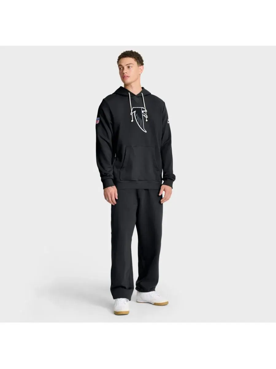 Мужская черная толстовка с капюшоном Atlanta Falcons Sideline Offensive Set Play Performance Nike — изображение 3 из 5