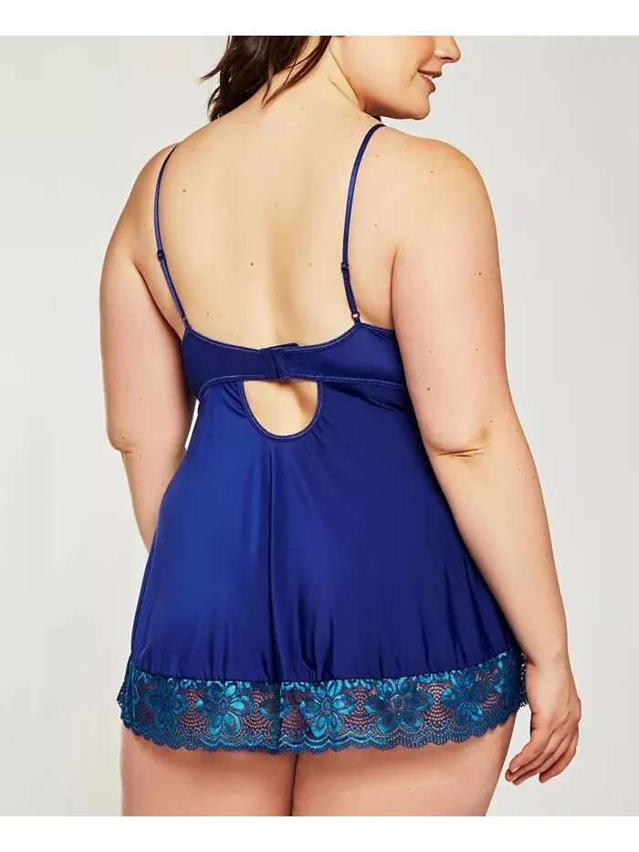 Плюс Размер Daisy Lace Caged Babydoll Нижнее Белье Ночная Рубашка iCollection — изображение 2 из 2