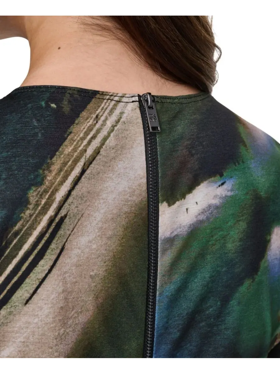 Платье DKNY с круглым вырезом, коротким рукавом, без застежек, Brushed River — изображение 7 из 7