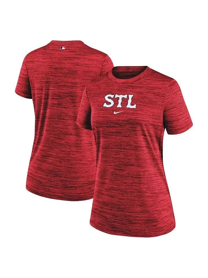 Женская красная футболка St. Louis Cardinals 2024 City Connect Authentic Collection Practice — изображение 1 из 3