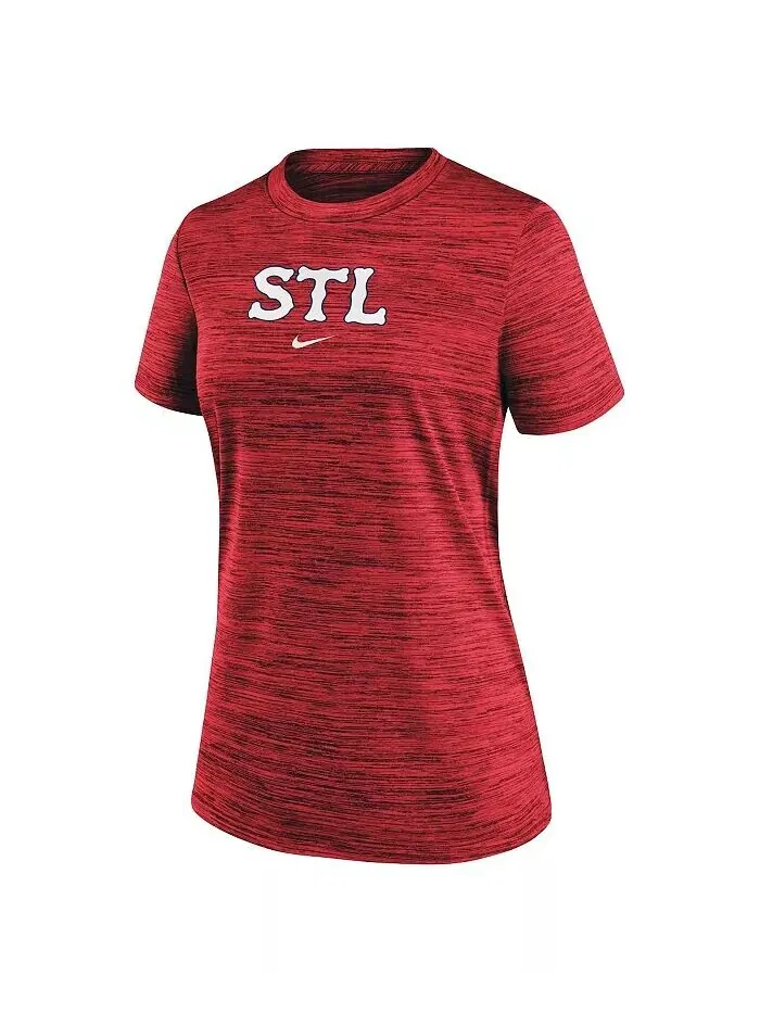 Женская красная футболка St. Louis Cardinals 2024 City Connect Authentic Collection Practice — изображение 3 из 3