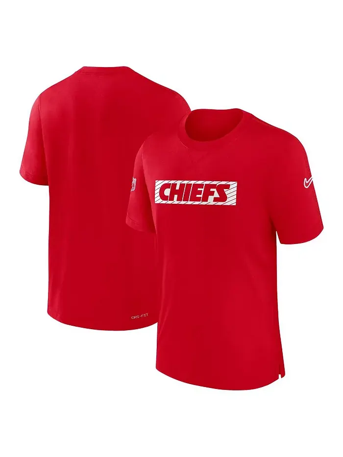 Мужская красная футболка Kansas City Chiefs Sideline Player Performance Nike — изображение 1 из 3