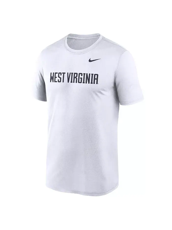 Мужская белая футболка West Virginia Mountaineers Primetime Legend Wordmark Nike — изображение 3 из 3