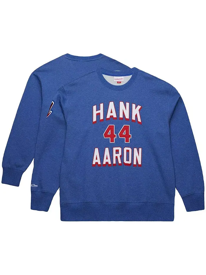 Мужская флисовая толстовка с именем и номером Hank Aaron из коллекции Atlanta Braves Legends — изображение 1 из 5