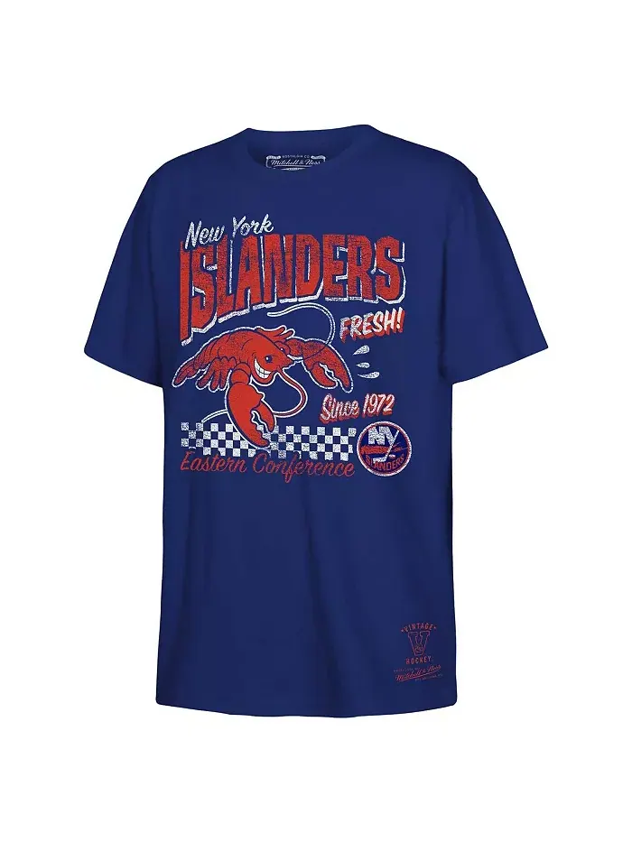 Футболка Big Boys and Girls Royal New York Islanders для киосков с едой Mitchell & Ness — изображение 1 из 1