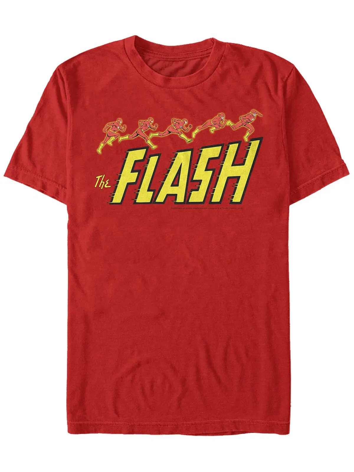Мужская футболка с коротким рукавом dc the flash running Fifth Sun — изображение 1 из 1, красный