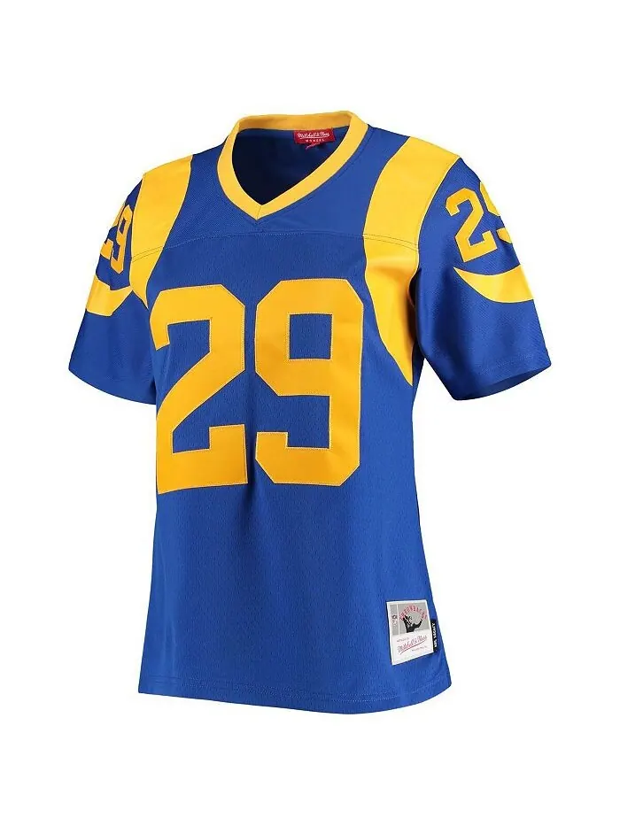 Женская футболка команды Eric Dickerson Royal Los Angeles Rams Legacy Replica Team Mitchell & Ness — изображение 2 из 3