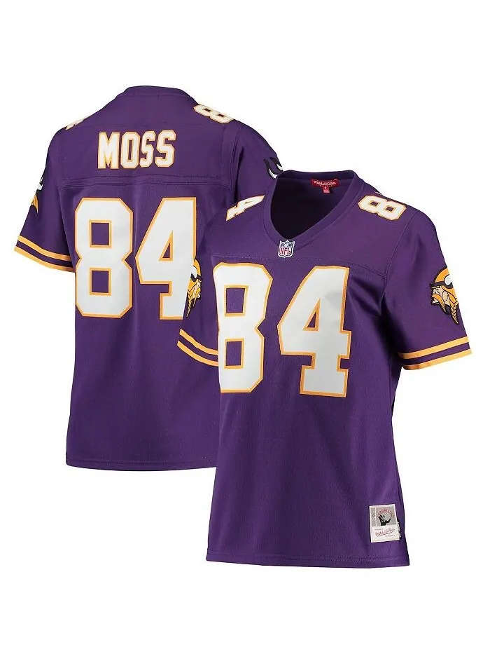 Женская футболка Randy Moss Purple Minnesota Vikings Legacy Replica Team Mitchell & Ness — изображение 1 из 3, фиолетовый