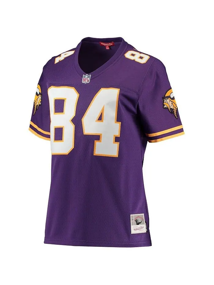 Женская футболка Randy Moss Purple Minnesota Vikings Legacy Replica Team Mitchell & Ness — изображение 2 из 3, фиолетовый