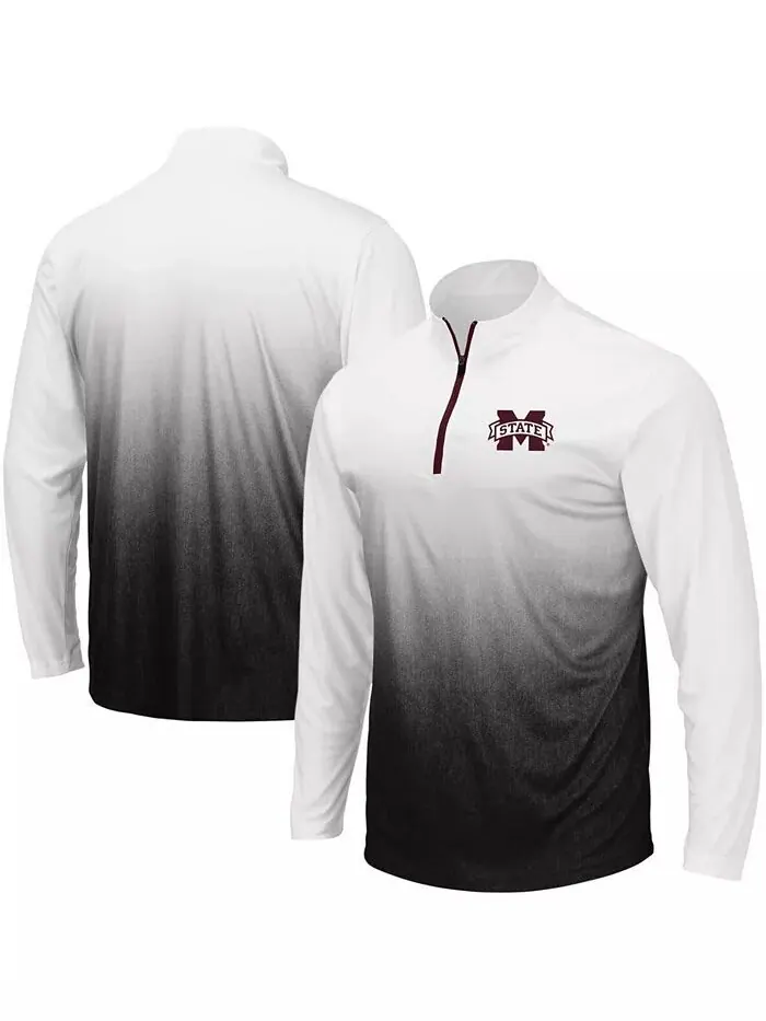 Мужская серая куртка с молнией до четверти и логотипом Mississippi State Bulldogs Magic Team
