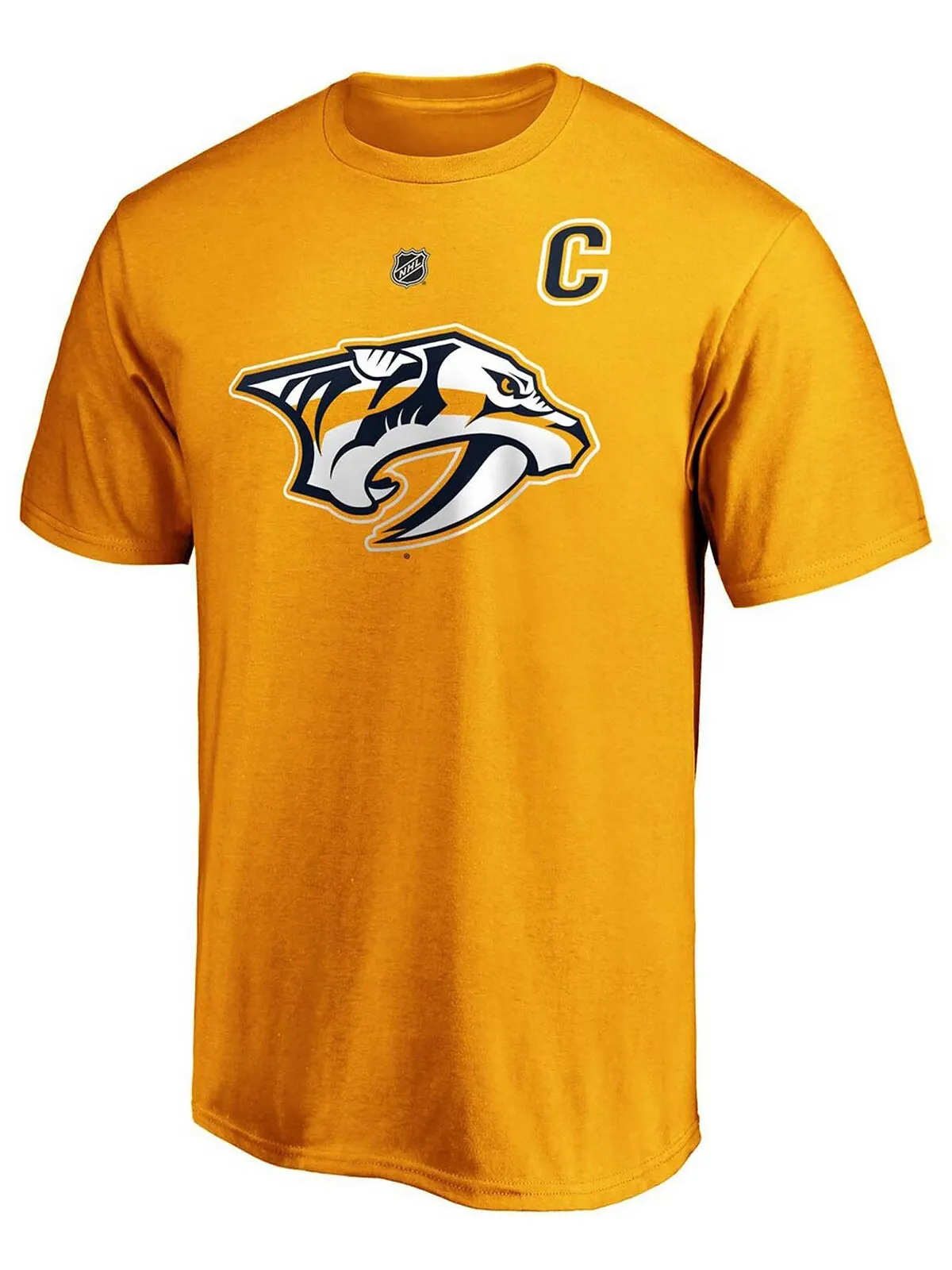 Мужская футболка roman josi gold nashville predators с подлинным именем и номером игрока stack — изображение 2 из 3, золото