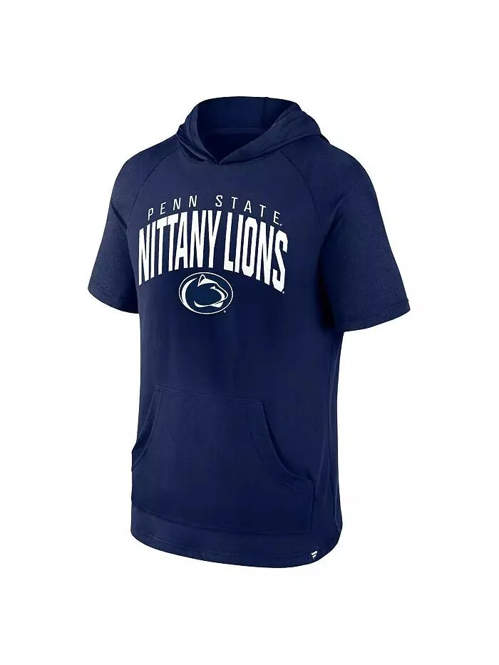 Мужская темно-синяя футболка Penn State Nittany Lions Double Arch Raglan с коротким рукавом и — изображение 3 из 3