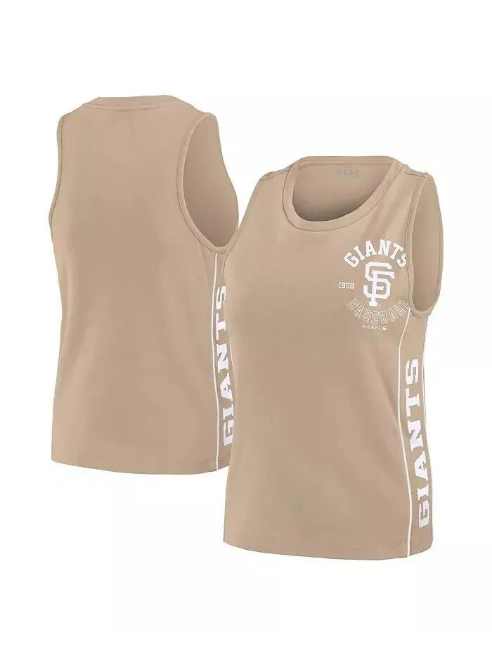 Женская тональная майка-топ Tan San Francisco Giants WEAR by Erin Andrews — изображение 1 из 4