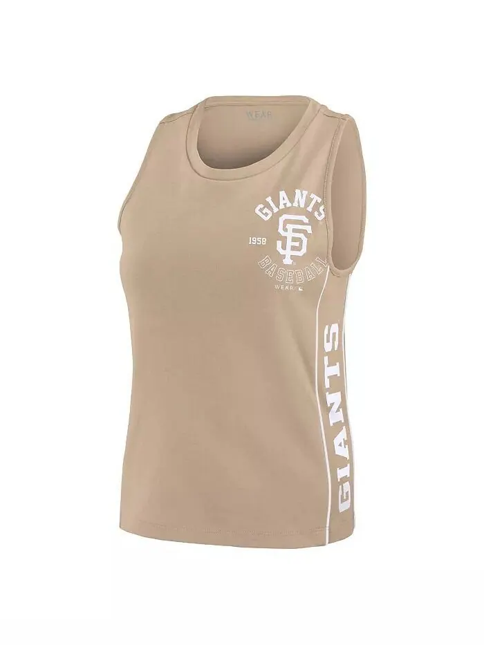 Женская тональная майка-топ Tan San Francisco Giants WEAR by Erin Andrews — изображение 2 из 4