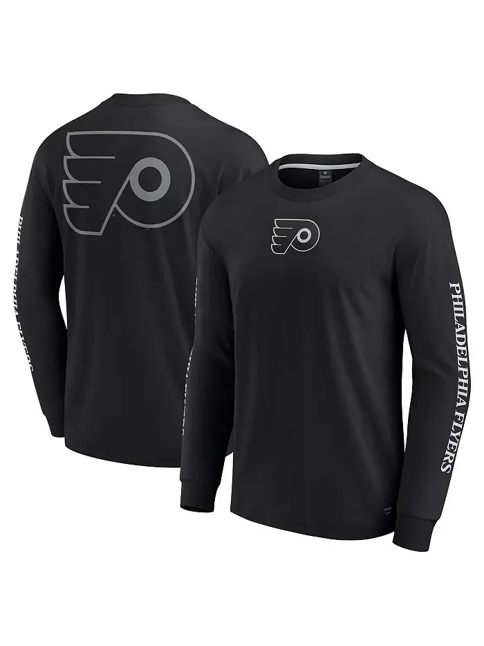 Мужская черная футболка с длинным рукавом Philadelphia Flyers Elements Strive Fanatics — изображение 1 из 3