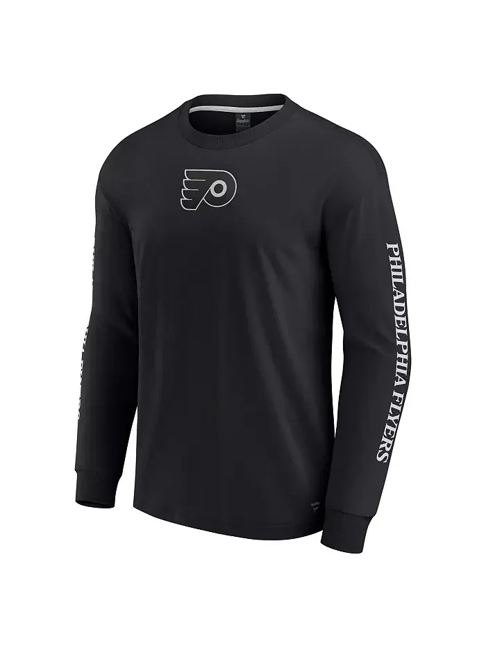 Мужская черная футболка с длинным рукавом Philadelphia Flyers Elements Strive Fanatics — изображение 2 из 3