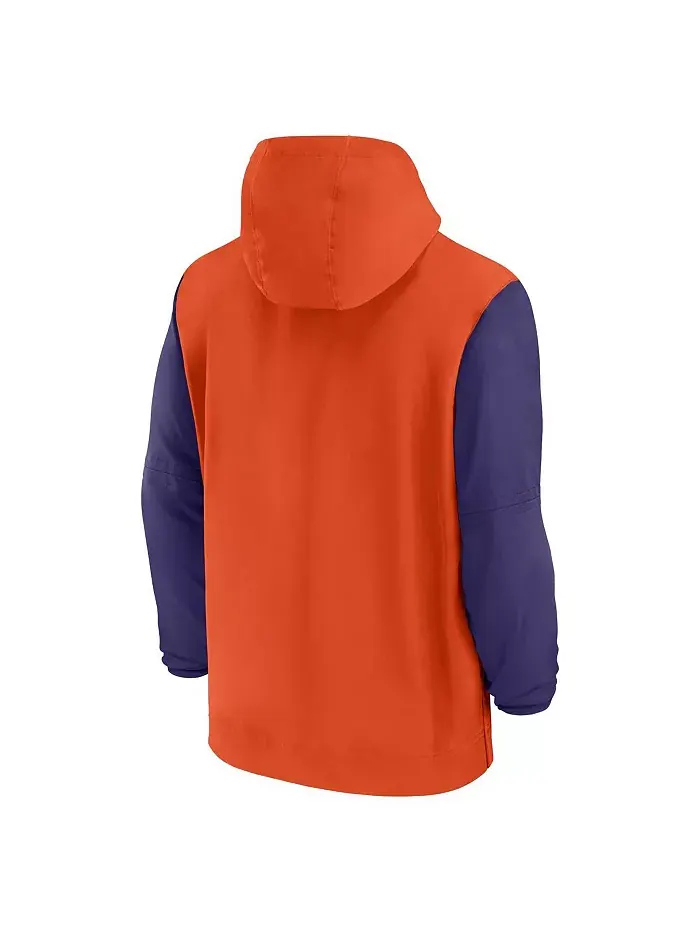 Мужская оранжевая худи с полумолнией Clemson Tigers 2024 Sideline Pregame Player Nike — изображение 2 из 3