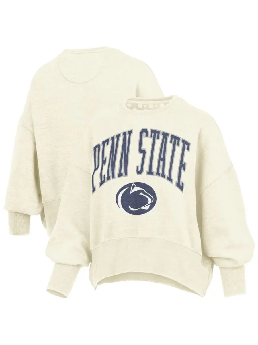 Pressbox Женская толстовка с круглым вырезом и удлиненным низом с логотипом Penn State Nittany — изображение 1 из 3