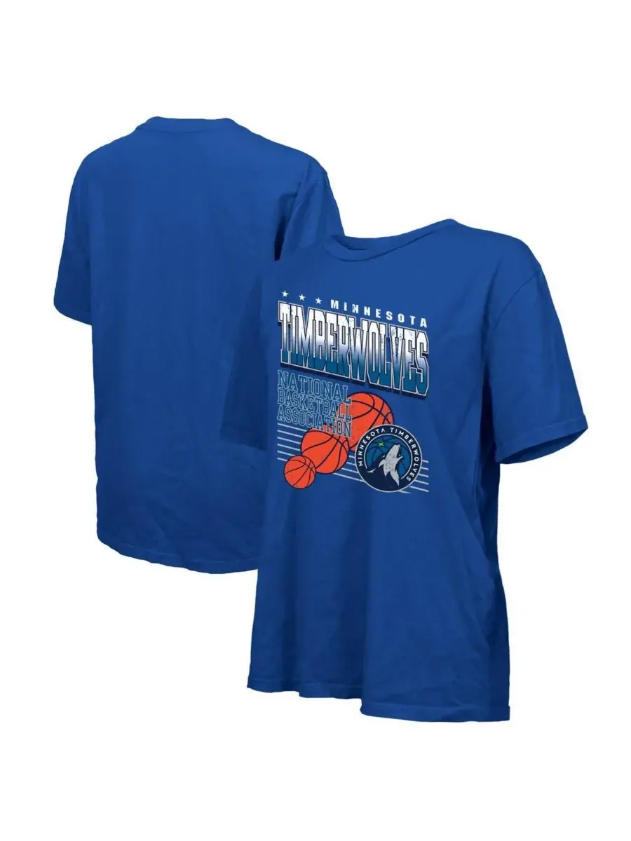 Женская футболка Royal Minnesota Timberwolves оверсайз Majestic — изображение 1 из 3, королевский