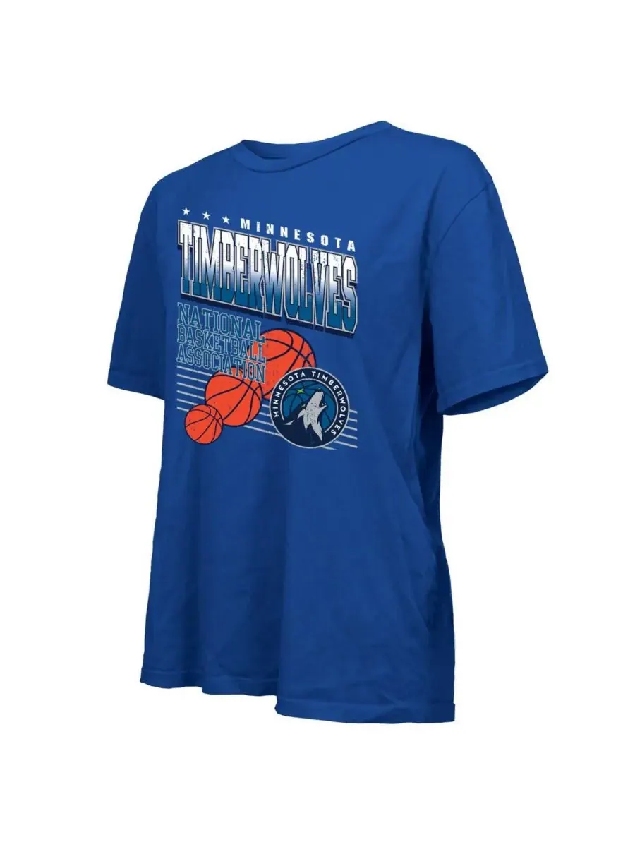 Женская футболка Royal Minnesota Timberwolves оверсайз Majestic — изображение 3 из 3, королевский