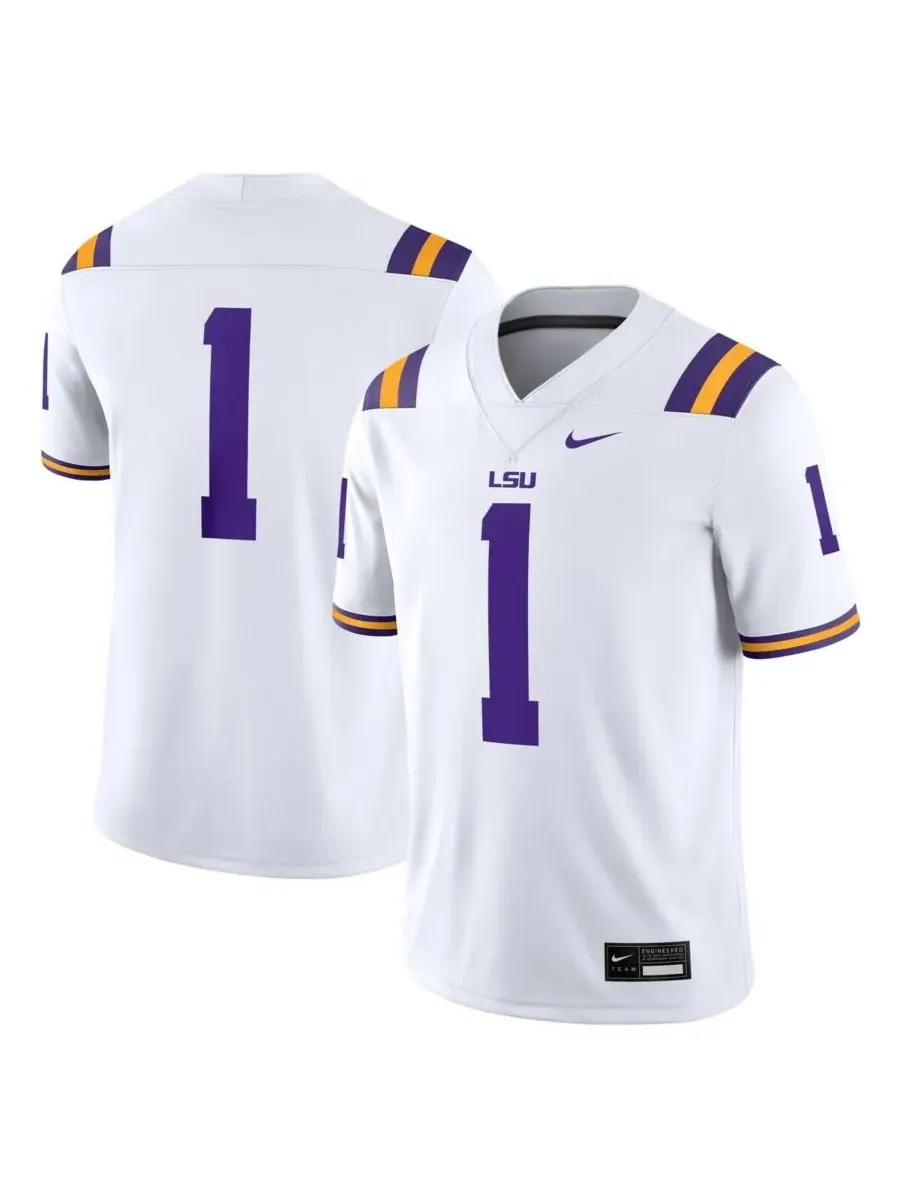 Nike Мужская белая игровая футболка LSU Tigers — изображение 1 из 3, белый