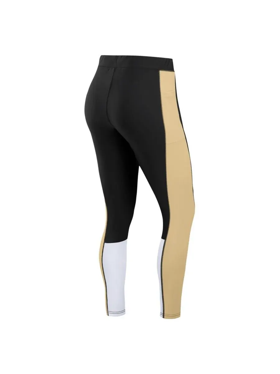 WEAR by Erin Andrews Женские леггинсы New Orleans Saints в черно-золотых тонах с цветовыми блоками — изображение 3 из 3