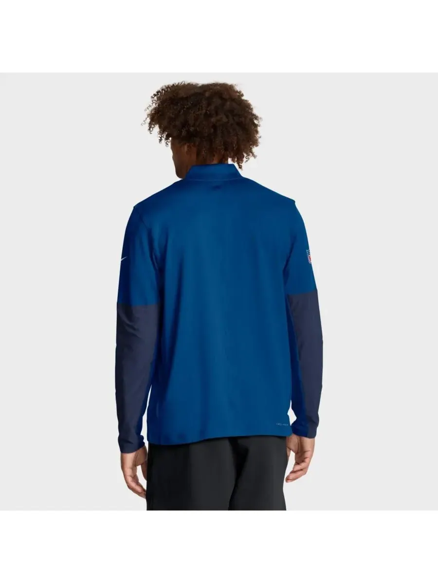 Мужская толстовка Royal Indianapolis Colts Sideline Dri-FIT с застежкой-молнией до середины груди — изображение 2 из 5