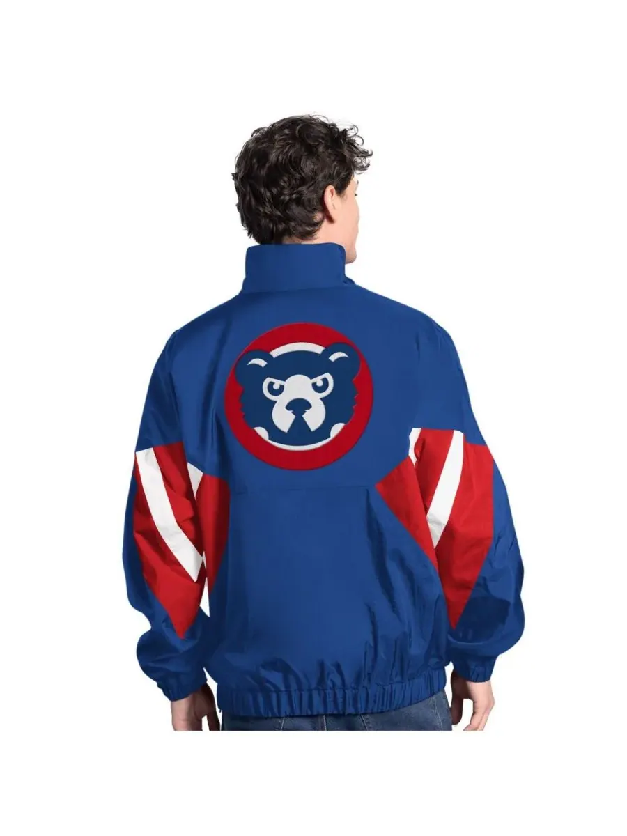 Мужская толстовка с капюшоном Royal Chicago Cubs Cooperstown Chief с половинной молнией Starter — изображение 2 из 2