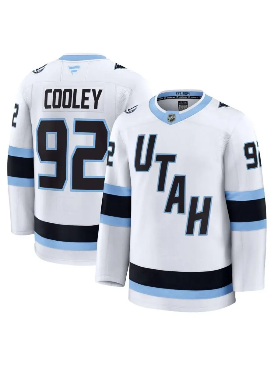 Fanatics Мужская белая выездная футболка премиум-класса Logan Cooley Utah Mammoth — изображение 1 из 3, белый
