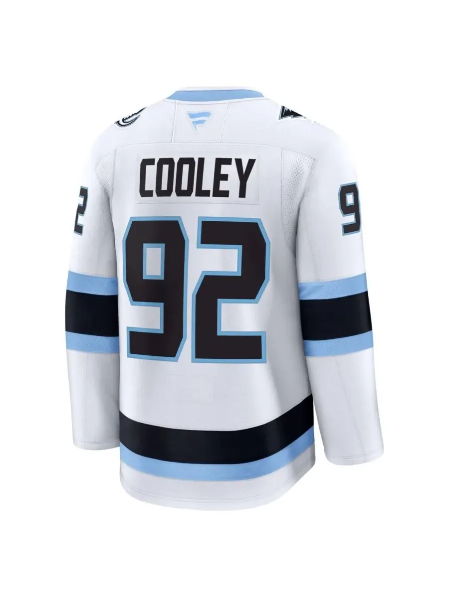 Fanatics Мужская белая выездная футболка премиум-класса Logan Cooley Utah Mammoth — изображение 3 из 3, белый